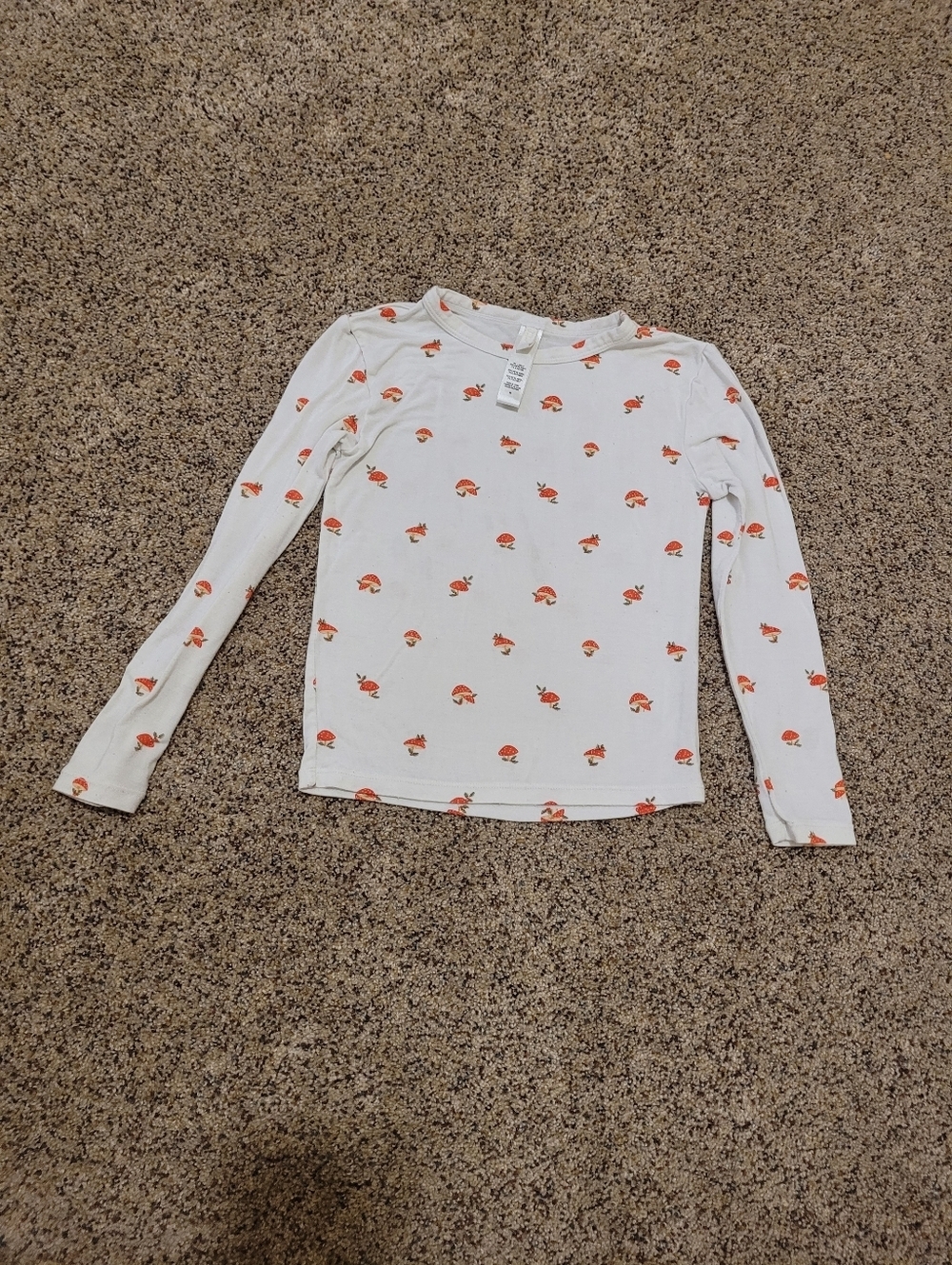 Skims Kids Mushroom Pajama Shirt Size 4